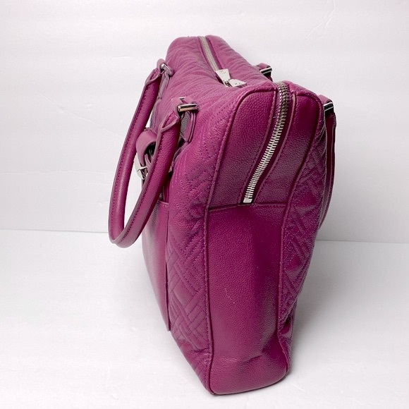 Snob Essentials Fuchsia Tote Handbag Removable zipper coin purse - Picture 4 of 12